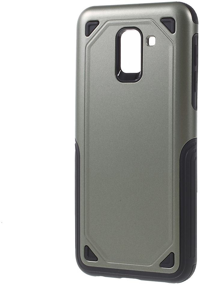 Samsung Galaxy J6 (2018) Robuust Hybride Hoesje Groen afbeelding 2