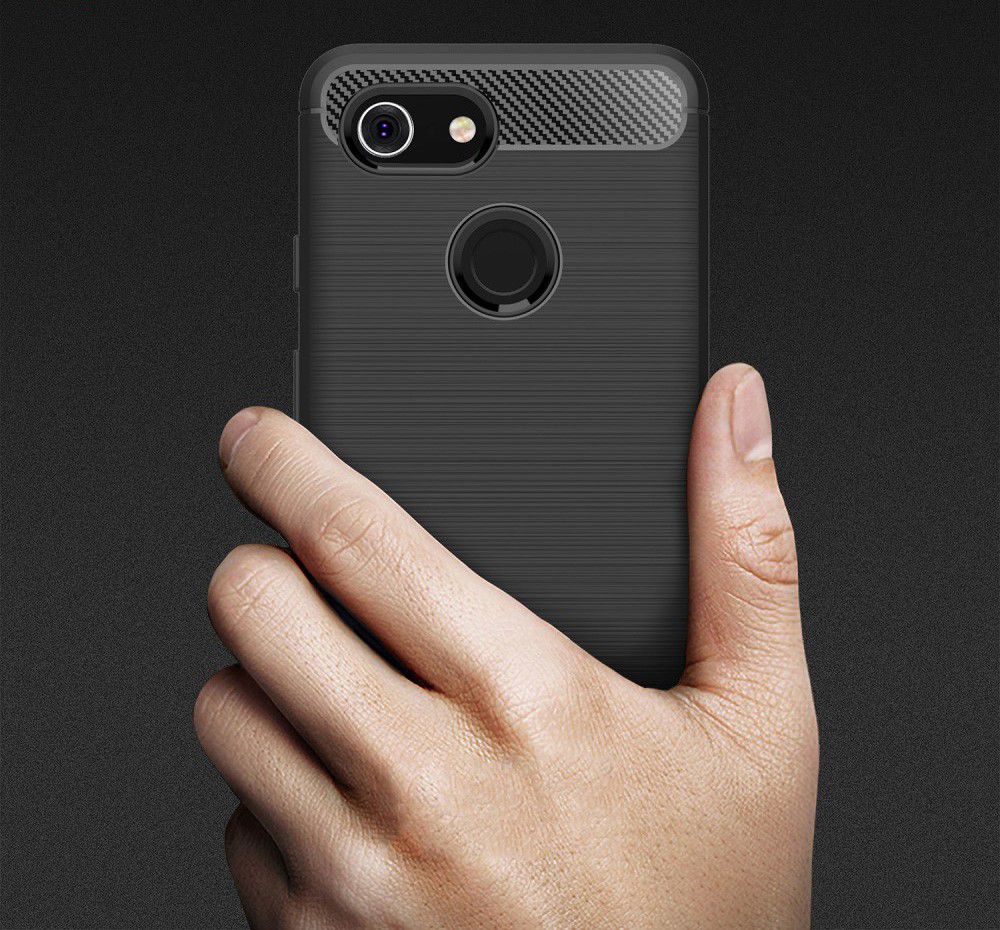 Google Pixel 3 Geborsteld TPU Hoesje Zwart afbeelding 9