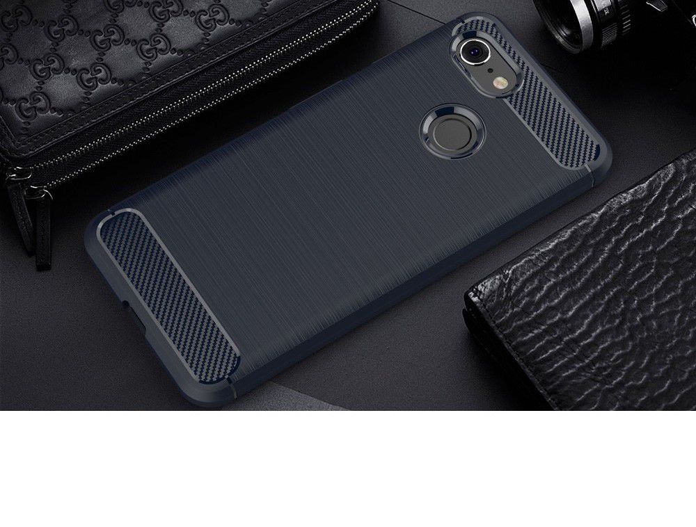 Google Pixel 3 Geborsteld TPU Hoesje Blauw afbeelding 11