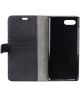 BlackBerry Key2 Lederen Wallet Hoesje Zwart