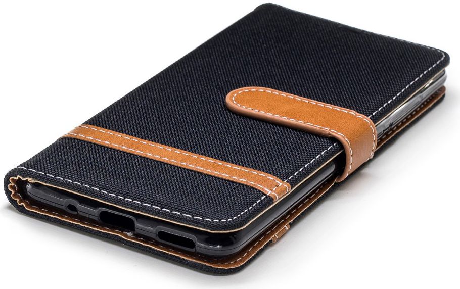 Nokia 5.1 Jeans Portemonnee hoesje Zwart afbeelding 6