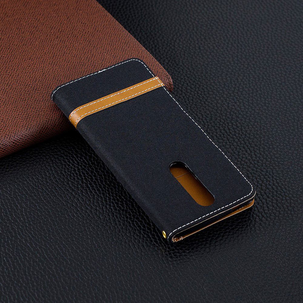 Nokia 5.1 Jeans Portemonnee hoesje Zwart afbeelding 9