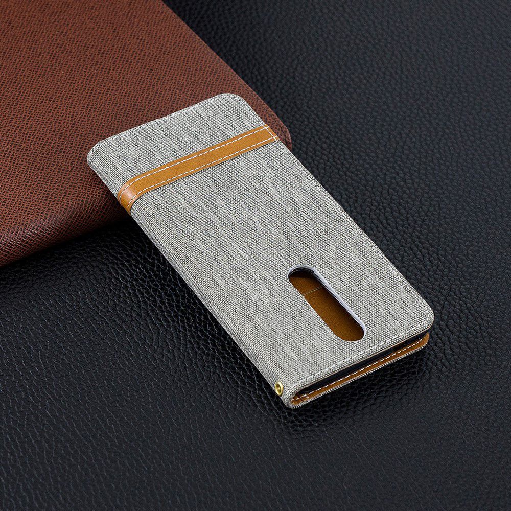 Nokia 5.1 Jeans Portemonnee hoesje Grijs afbeelding 9
