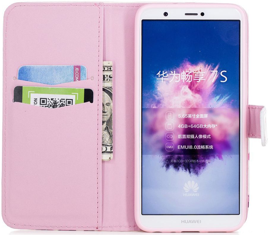 Huawei P Smart Portemonnee Hoesje met Blossom Print afbeelding 2