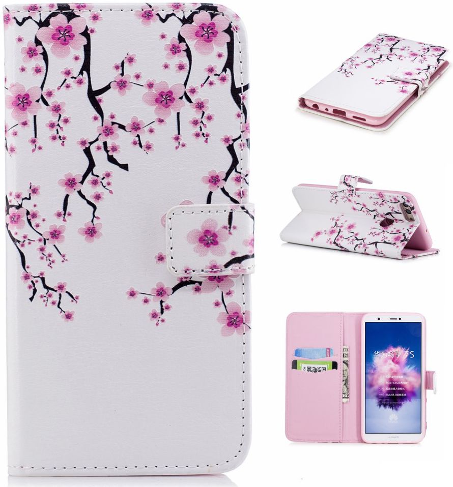 Huawei P Smart Portemonnee Hoesje met Blossom Print afbeelding 6