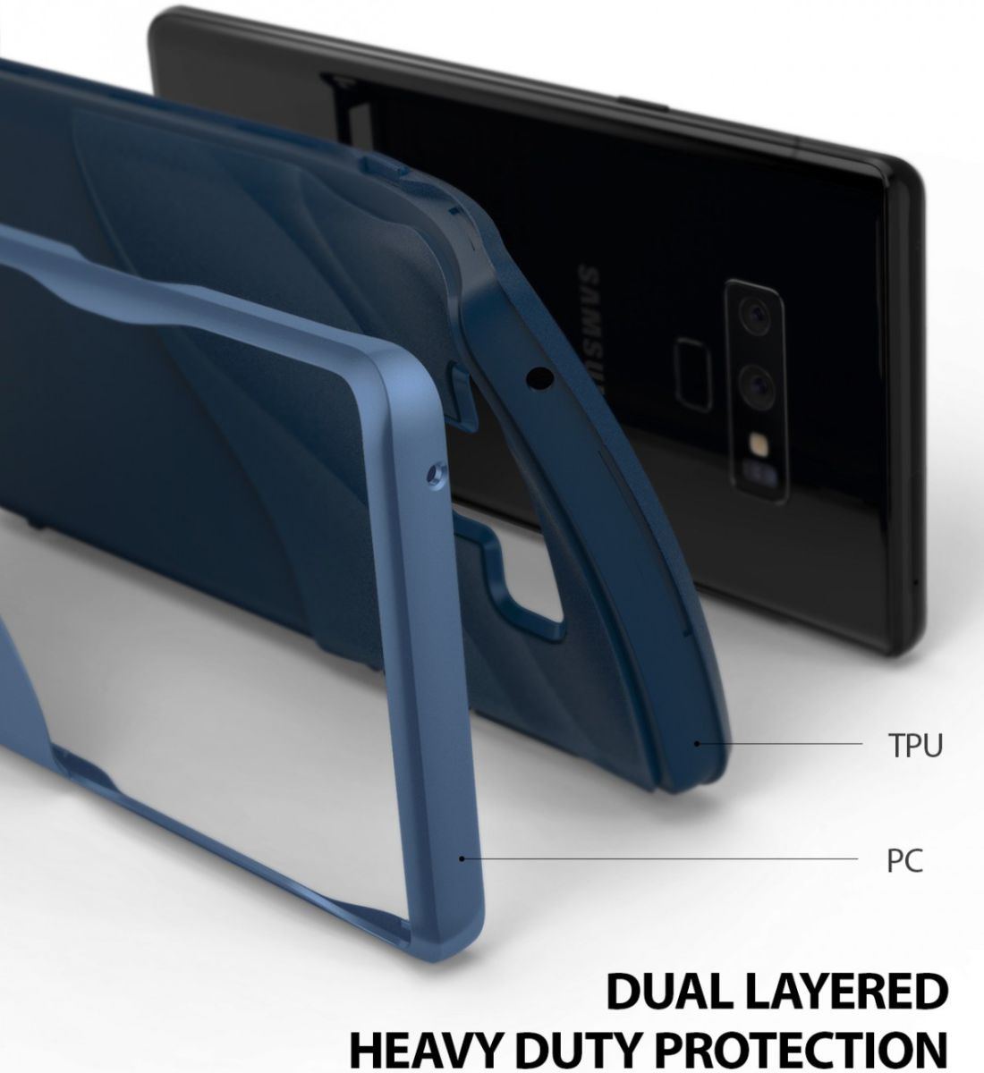 Ringke Wave Hoesje Samsung Galaxy Note 9 Coastal Blue afbeelding 3