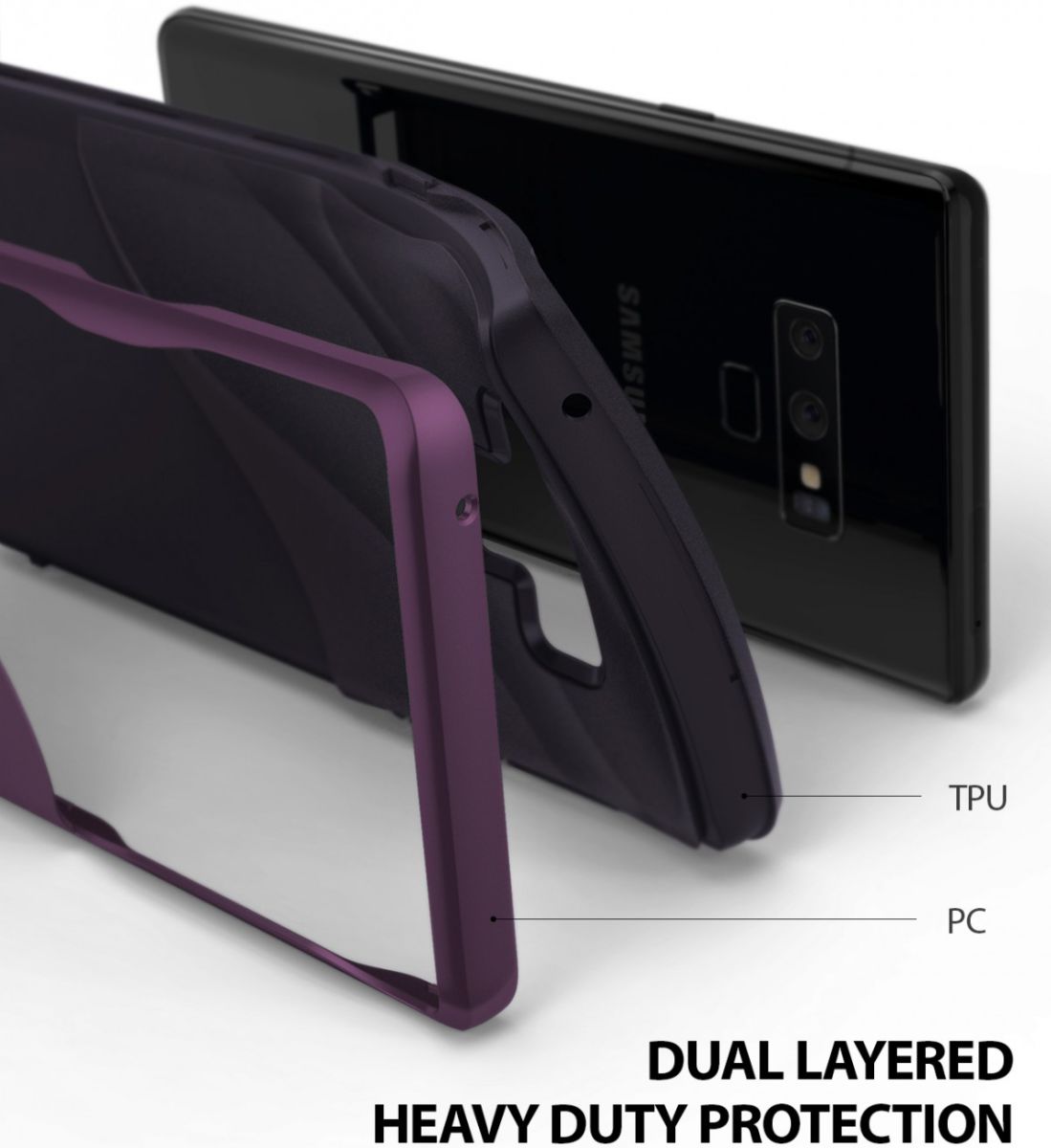 Ringke Wave Hoesje Samsung Galaxy Note 9 Metallic Purple afbeelding 3