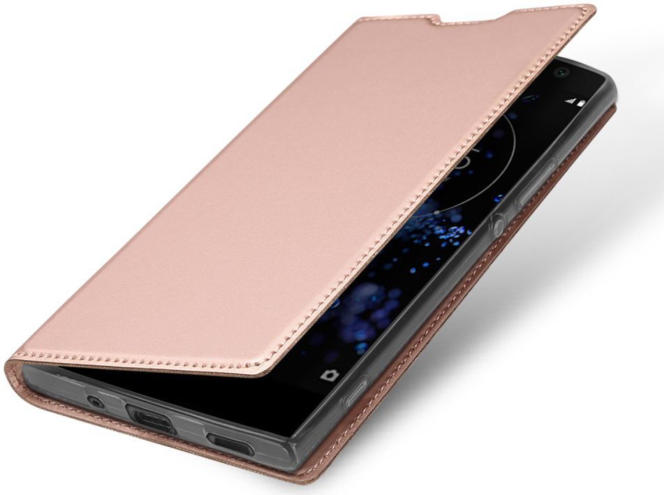 Dux Ducis Sony Xperia XA2 Plus Premium Bookcase Hoesje Roze Goud afbeelding 1