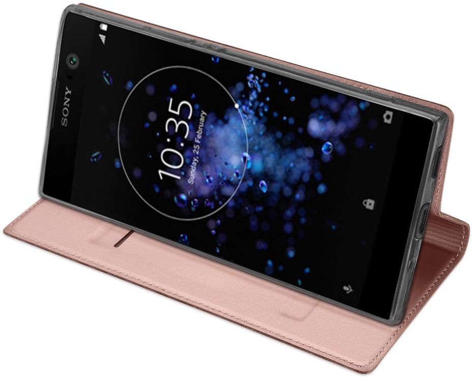 Dux Ducis Sony Xperia XA2 Plus Premium Bookcase Hoesje Roze Goud afbeelding 4