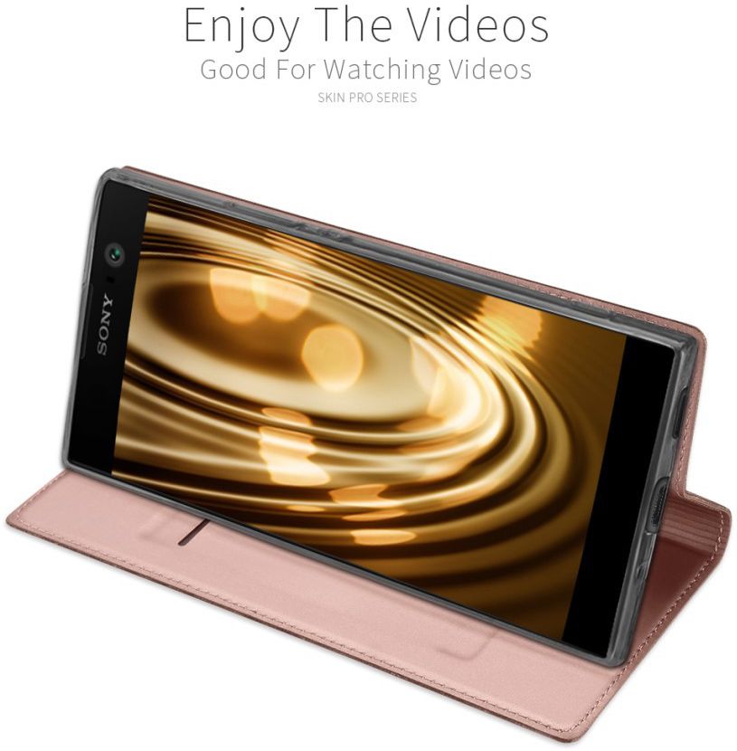 Dux Ducis Sony Xperia XA2 Plus Premium Bookcase Hoesje Roze Goud afbeelding 7