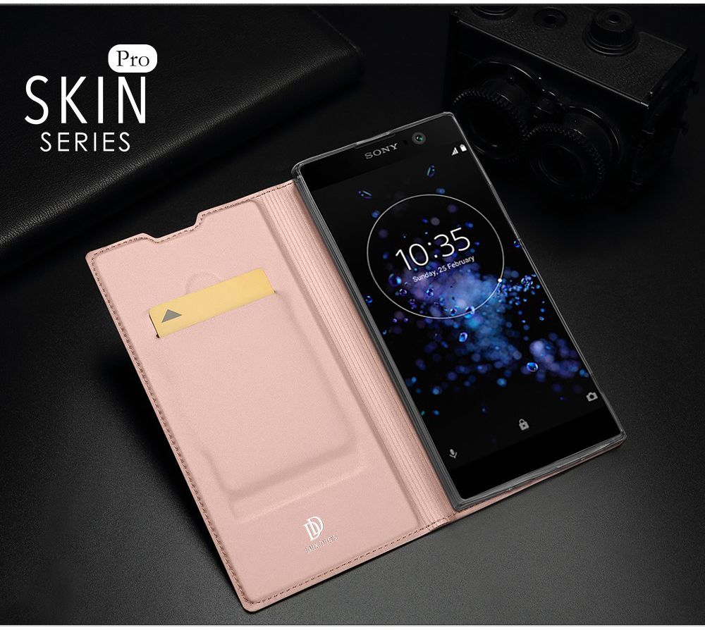 Dux Ducis Sony Xperia XA2 Plus Premium Bookcase Hoesje Roze Goud afbeelding 8