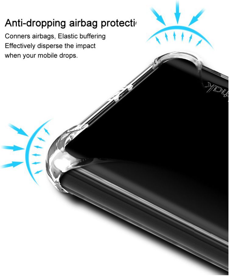 IMAK BlackBerry KEY2 Hoesje TPU met Screenprotector Metaal Zwart afbeelding 3