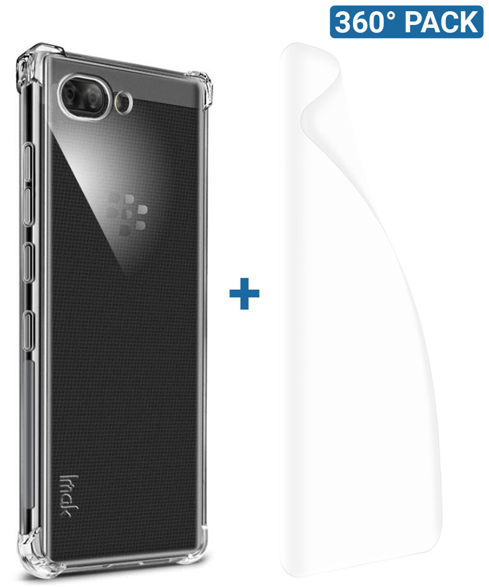 IMAK BlackBerry KEY2 Hoesje TPU met Screenprotector Transparant afbeelding 1