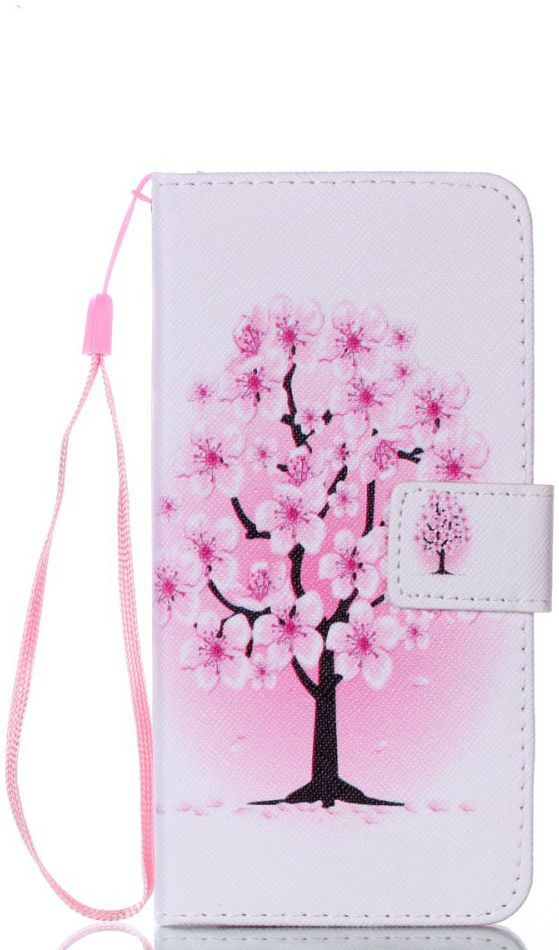 Samsung Galaxy A6 Portemonnee Hoesje Plum Blossom afbeelding 1