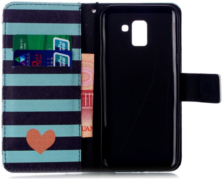 Samsung Galaxy J6 (2018) Portemonnee Hoesje Hart afbeelding 7