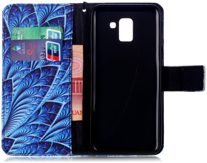 Samsung Galaxy J6 (2018) Portemonnee Hoesje Bladeren afbeelding 7