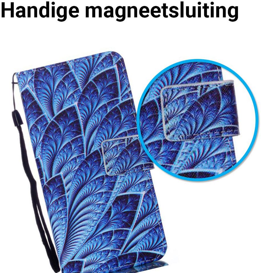 Samsung Galaxy J6 (2018) Portemonnee Hoesje Bladeren afbeelding 3