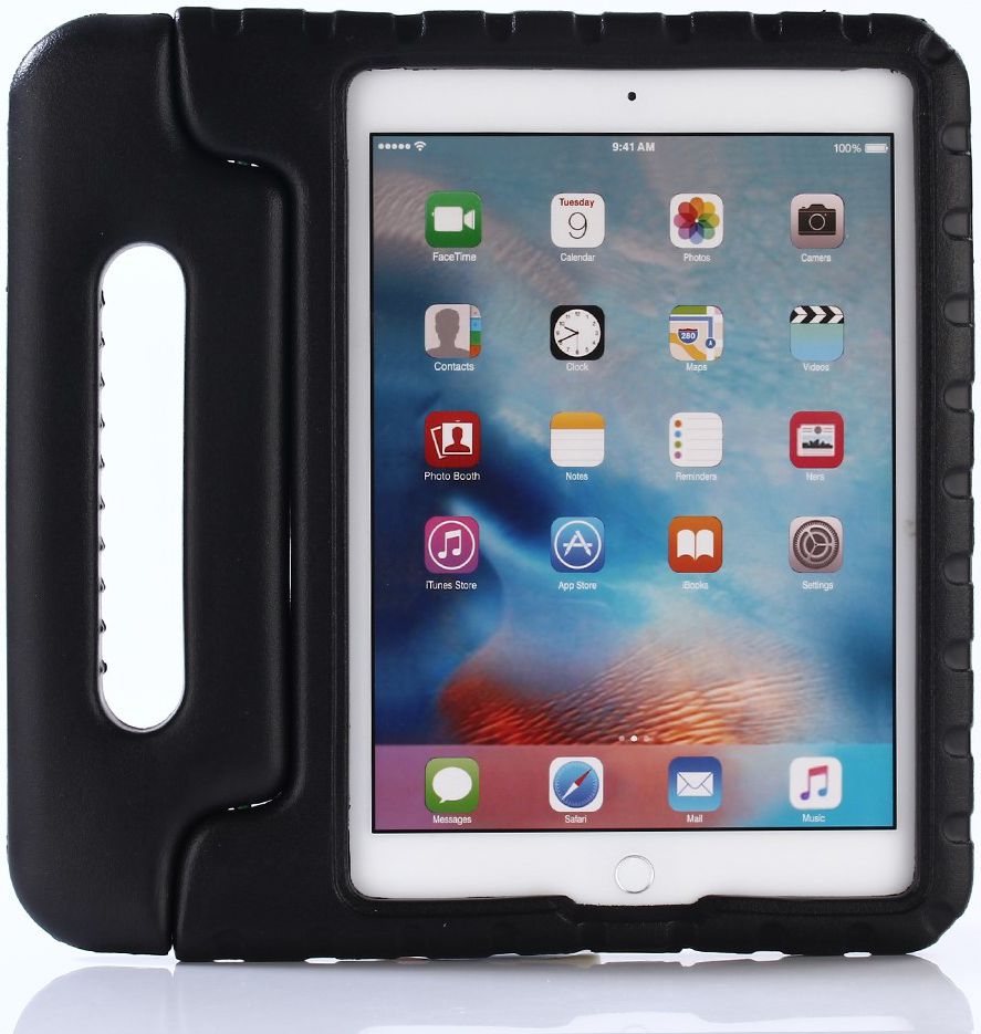 iPad 9.7 2017/2018/Air/Air 2 Kinder Tablethoes met Handvat Zwart afbeelding 1
