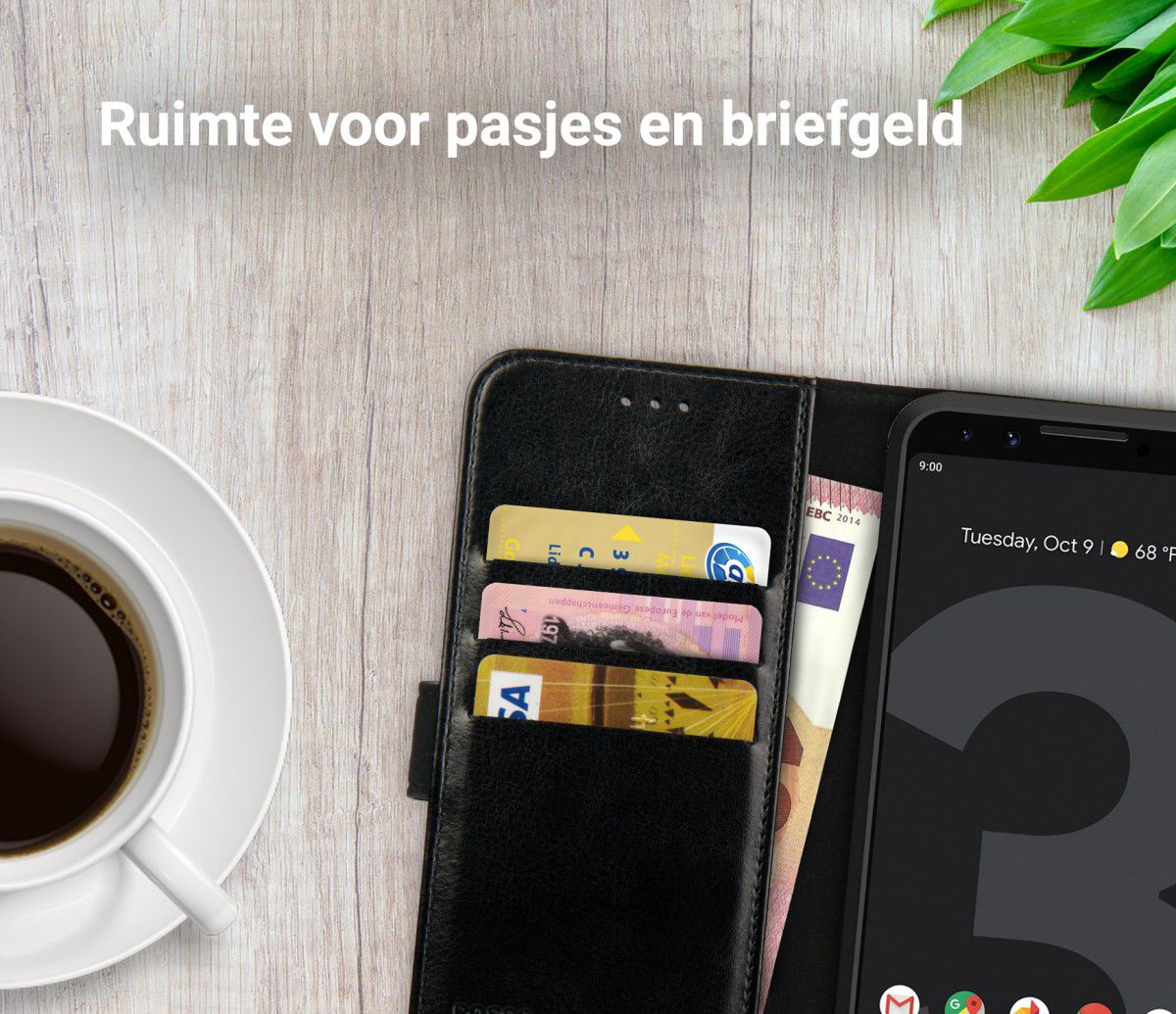Rosso Element Google Pixel 3 Hoesje Book Cover Zwart afbeelding 9