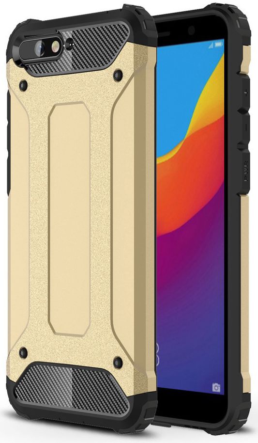 Huawei Y6 (2018) Hybride Hoesje Goud afbeelding 1