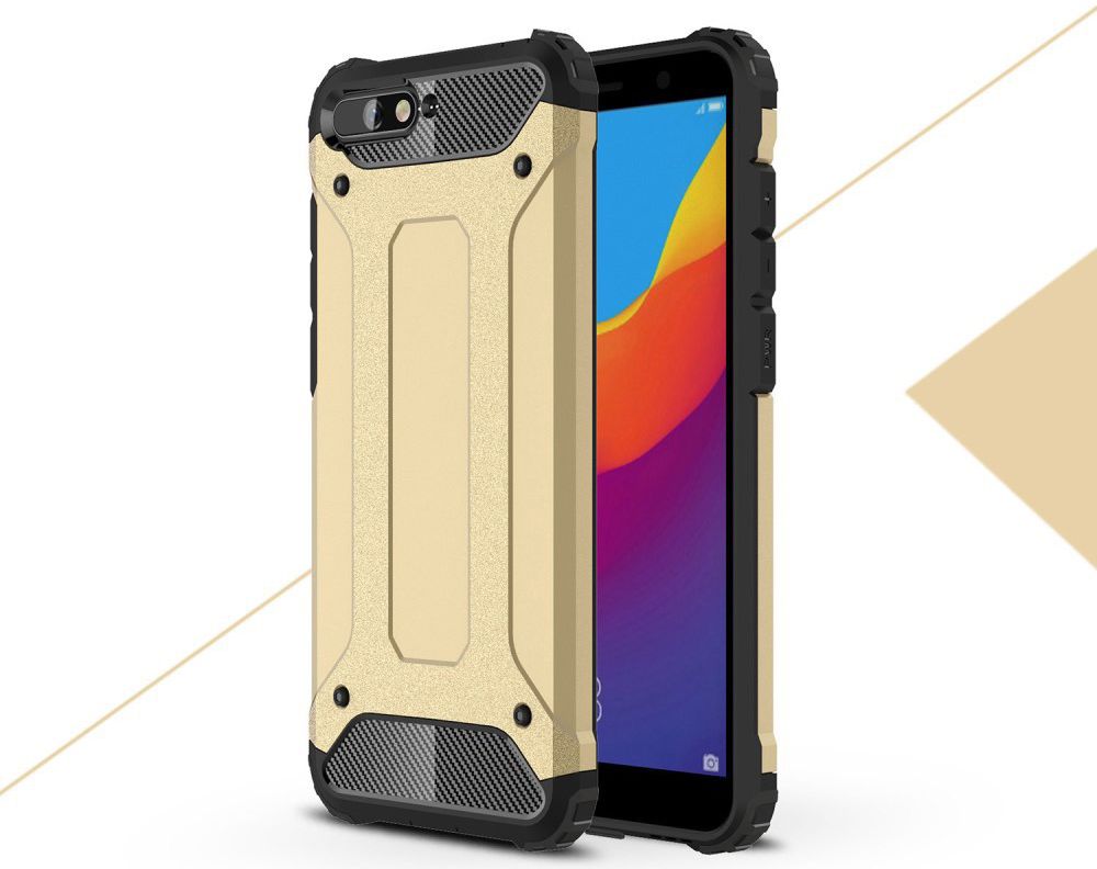 Huawei Y6 (2018) Hybride Hoesje Goud afbeelding 10