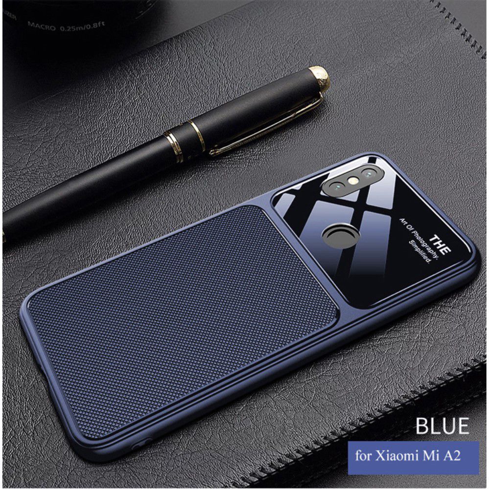 Xiaomi Mi A2 TPU met Tempered Glass Hoesje Blauw afbeelding 2
