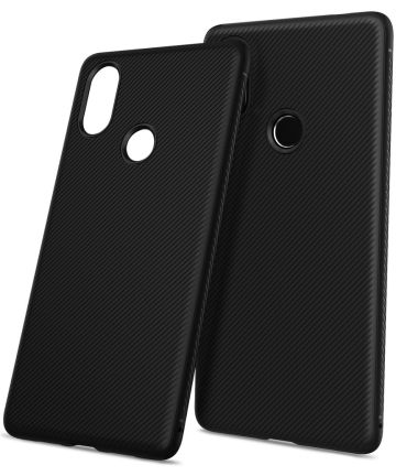 Xiaomi Mi 8 Carbon TPU Hoesje Zwart Hoesjes
