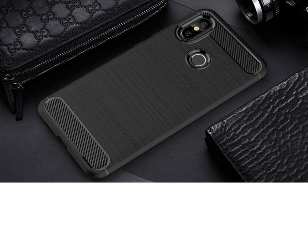 Xiaomi Mi 8 Geborsteld TPU Hoesje Zwart afbeelding 11