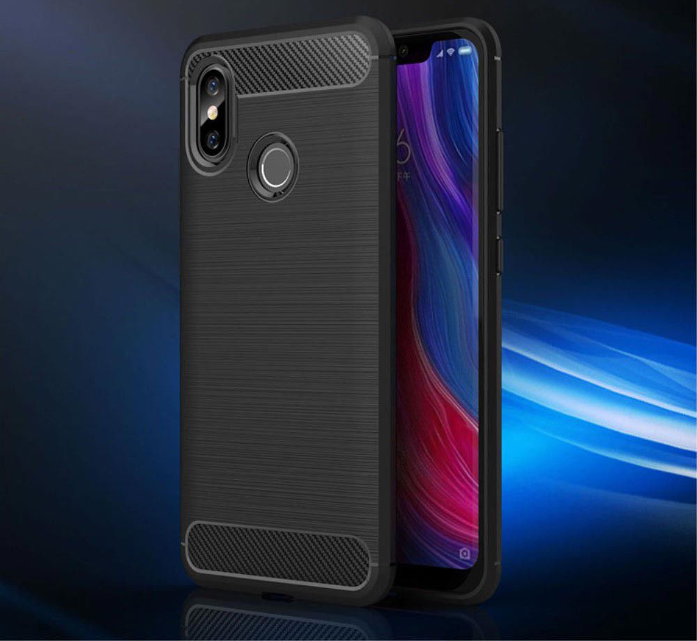 Xiaomi Mi 8 Geborsteld TPU Hoesje Zwart afbeelding 7