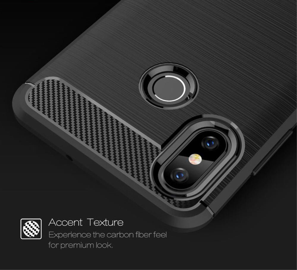 Xiaomi Mi 8 Geborsteld TPU Hoesje Zwart afbeelding 9