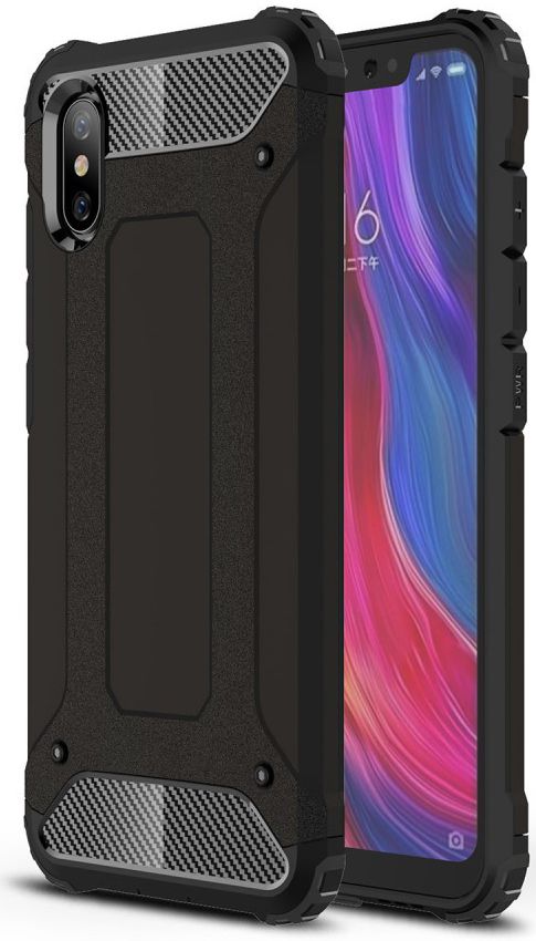 Xiaomi Mi 8 Hybride Hoesje Zwart afbeelding 1