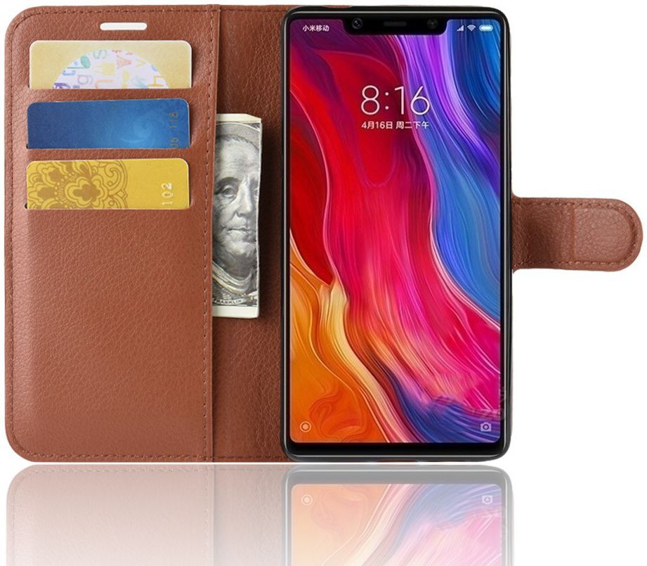 Xiaomi Mi 8 SE Portemonnee Hoesje Bruin afbeelding 2