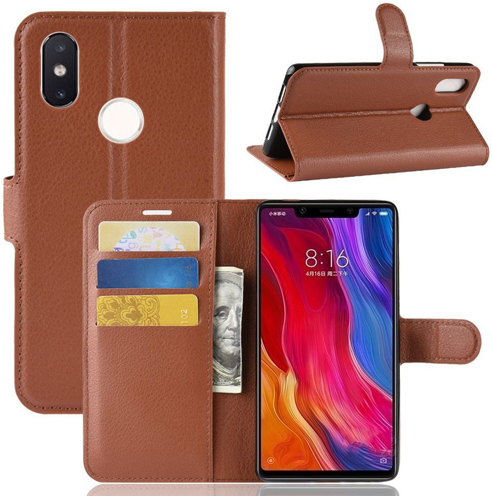 Xiaomi Mi 8 SE Portemonnee Hoesje Bruin afbeelding 6