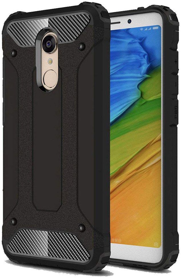 Xiaomi Redmi 5 Plus Hybride Hoesje Zwart afbeelding 1