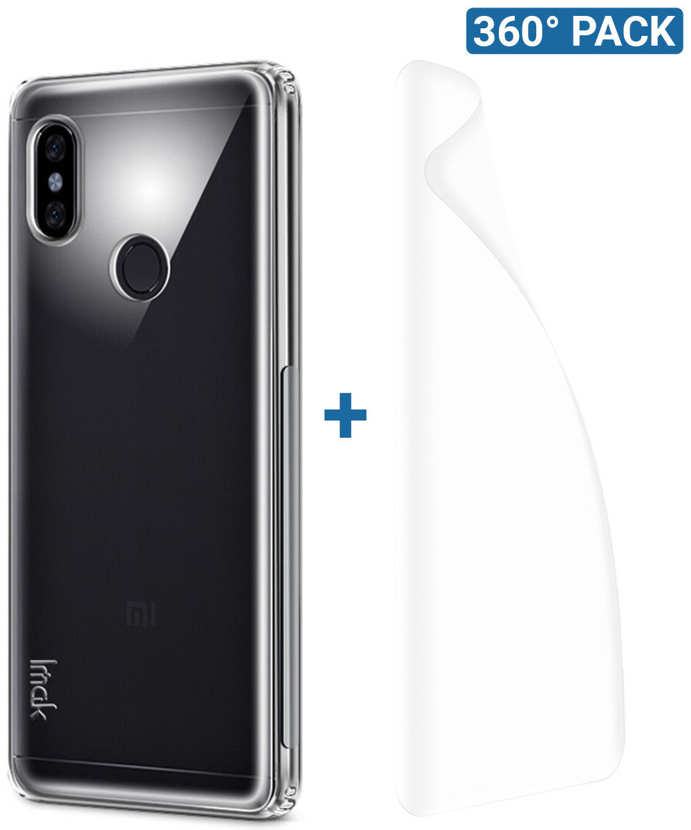 IMAK Xiaomi Redmi Note 5 Pro Hoesje met Screenprotector Transparant afbeelding 1