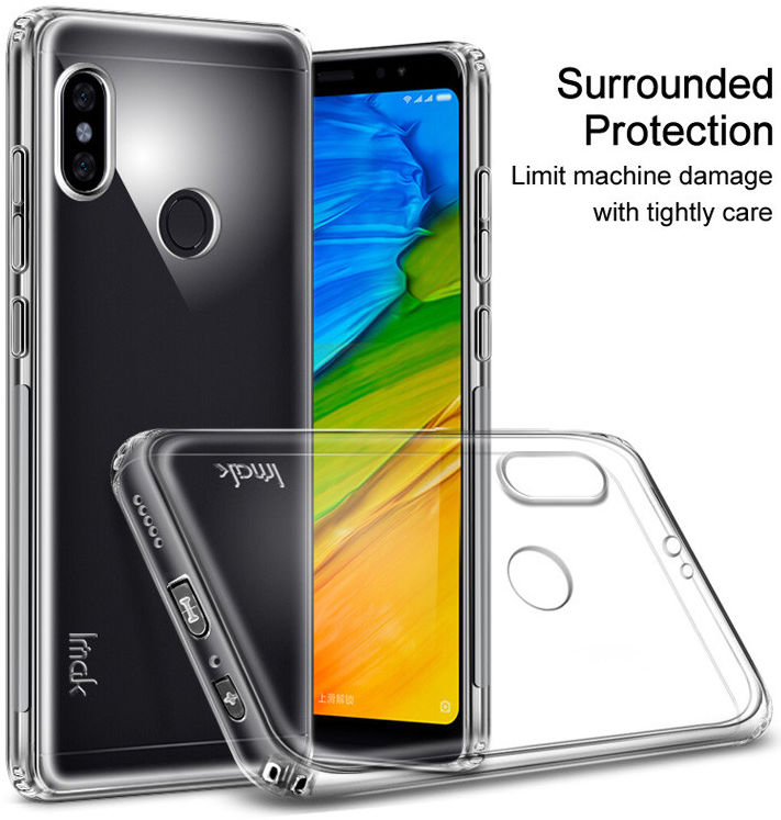 IMAK Xiaomi Redmi Note 5 Pro Hoesje met Screenprotector Transparant afbeelding 4