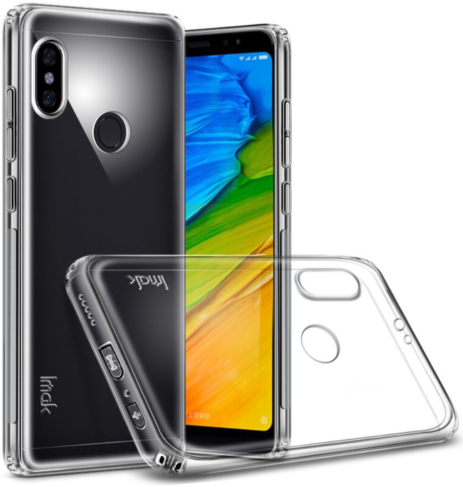 IMAK Xiaomi Redmi Note 5 Pro Hoesje met Screenprotector Transparant afbeelding 2