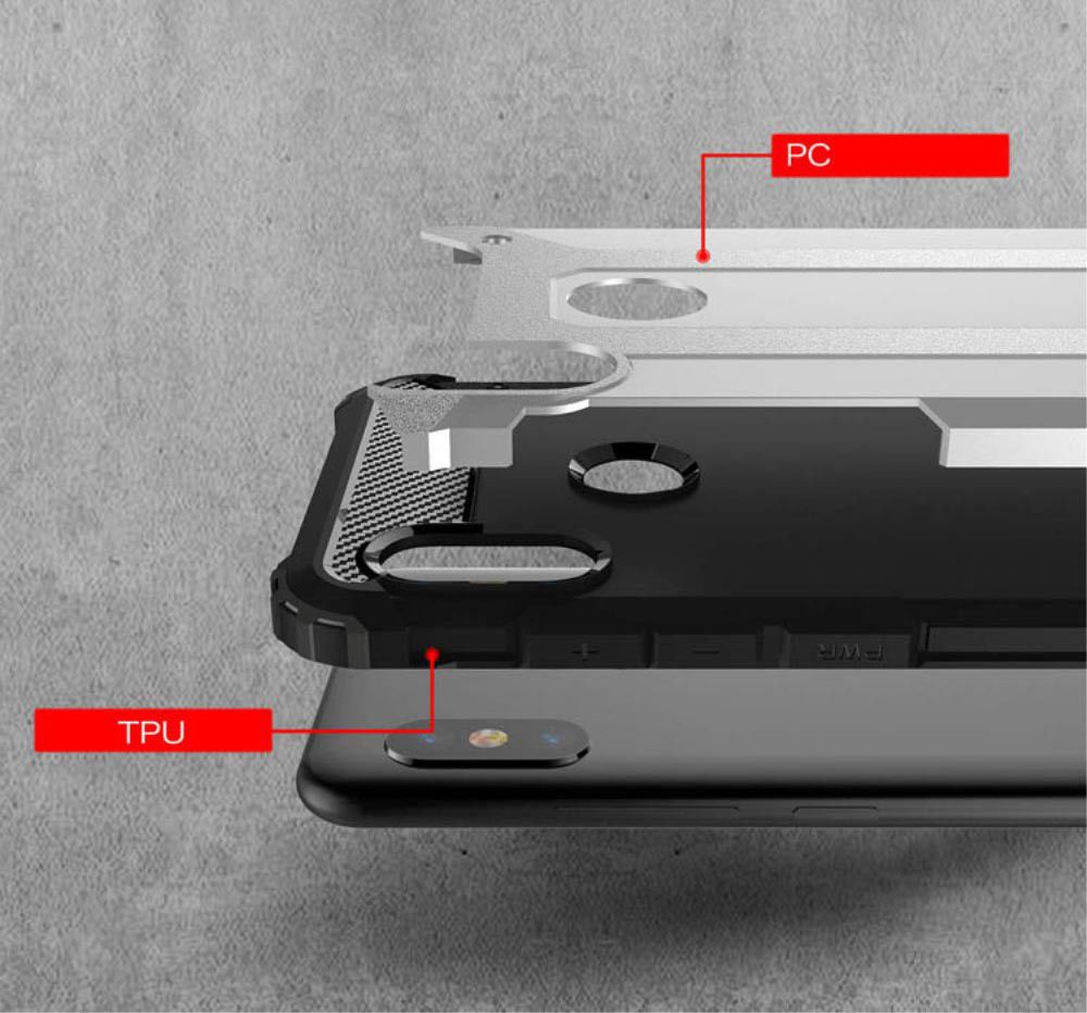Xiaomi Redmi Note 5 Hybride Hoesje Zwart afbeelding 2