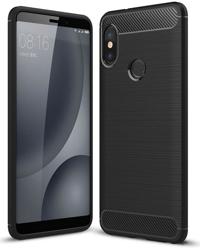 Xiaomi Redmi Note 5 Geborsteld TPU Hoesje Zwart afbeelding 1