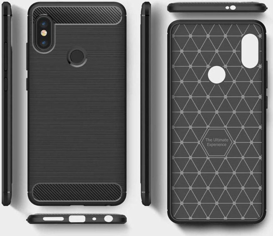Xiaomi Redmi Note 5 Geborsteld TPU Hoesje Zwart afbeelding 10