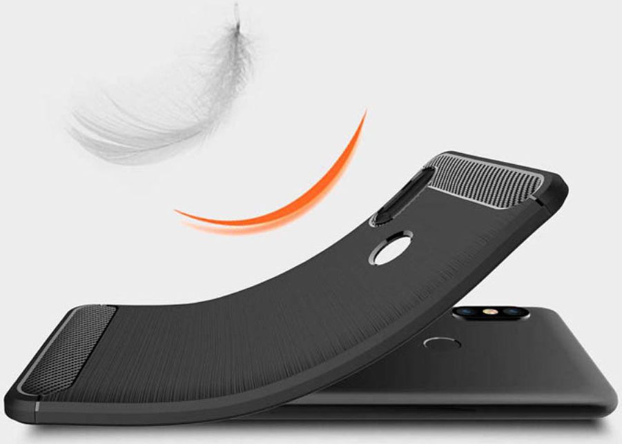 Xiaomi Redmi Note 5 Geborsteld TPU Hoesje Zwart afbeelding 4