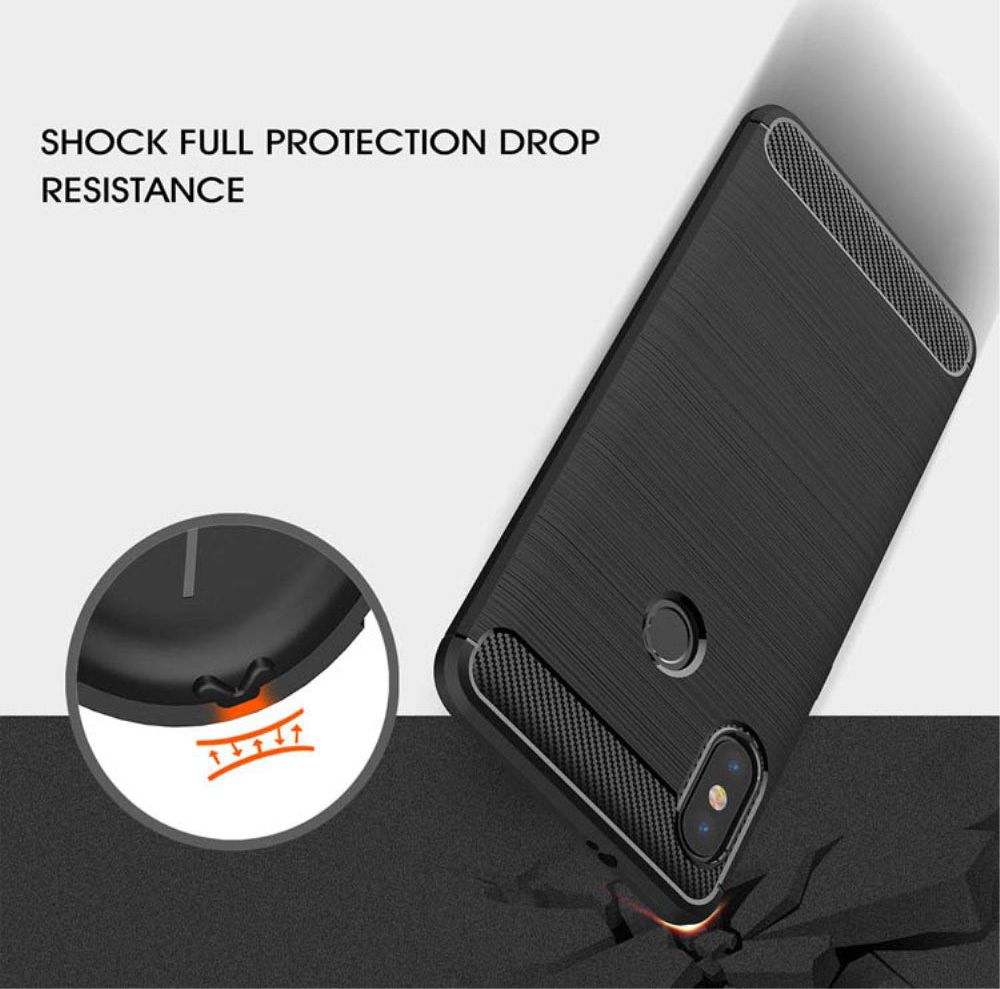 Xiaomi Redmi Note 5 Geborsteld TPU Hoesje Blauw afbeelding 4