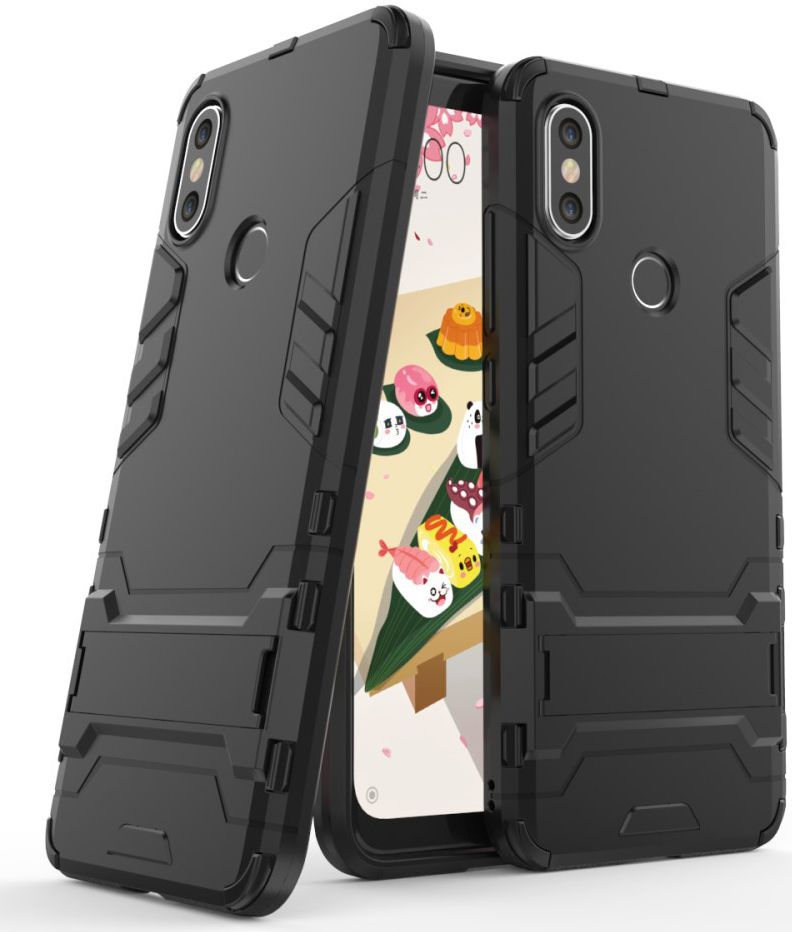 Xiaomi Mi A2 Hybride Hoesje met Standaard Zwart afbeelding 1