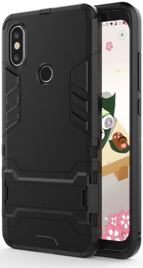 Xiaomi Mi A2 Hybride Hoesje met Standaard Zwart afbeelding 2