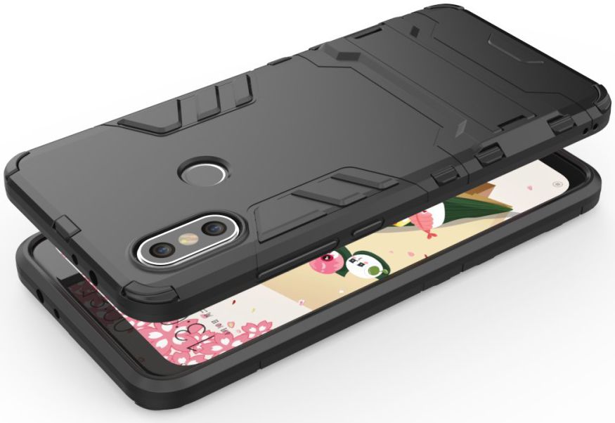 Xiaomi Mi A2 Hybride Hoesje met Standaard Zwart afbeelding 4
