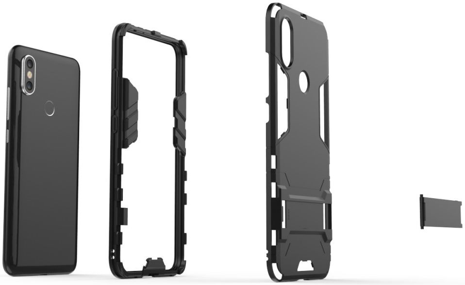 Xiaomi Mi A2 Hybride Hoesje met Standaard Zwart afbeelding 6