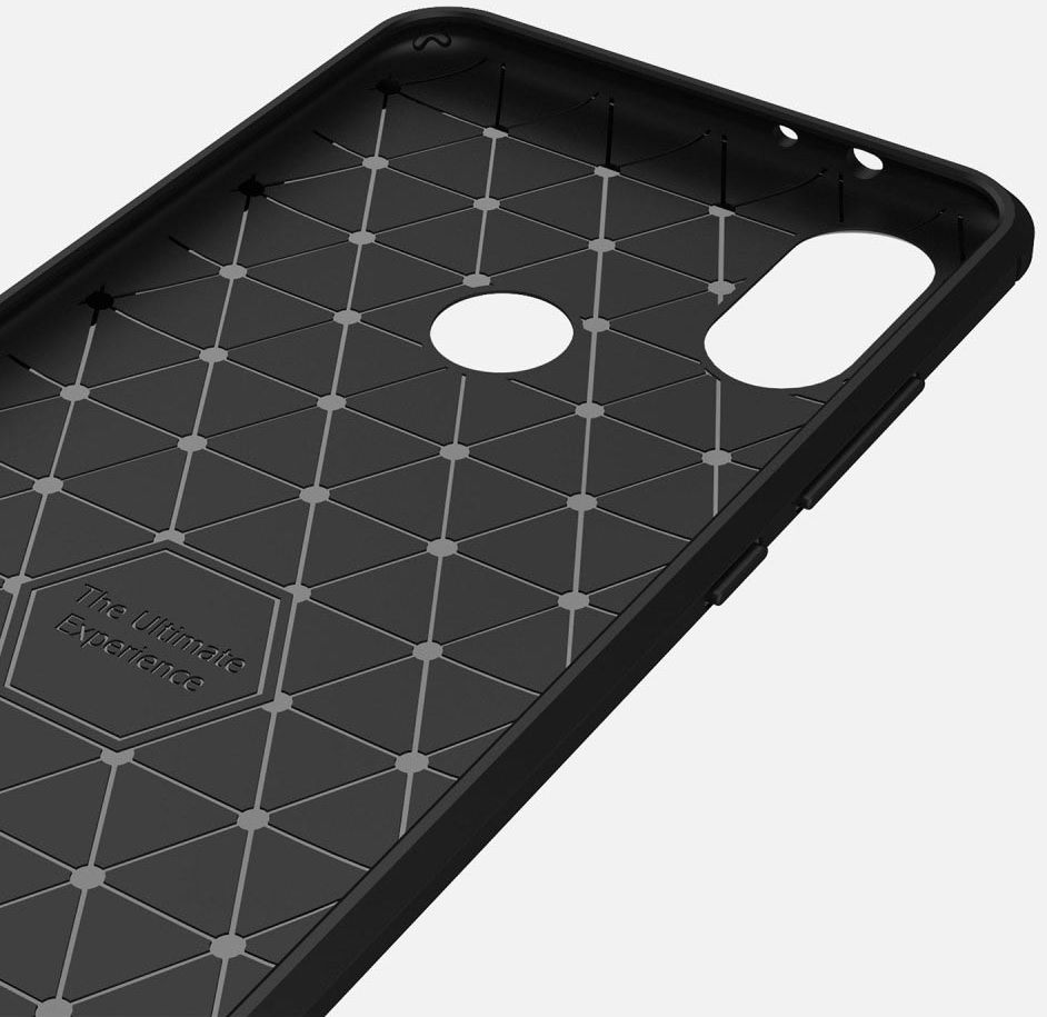 Xiaomi Mi A2 Geborsteld TPU Hoesje Zwart afbeelding 8