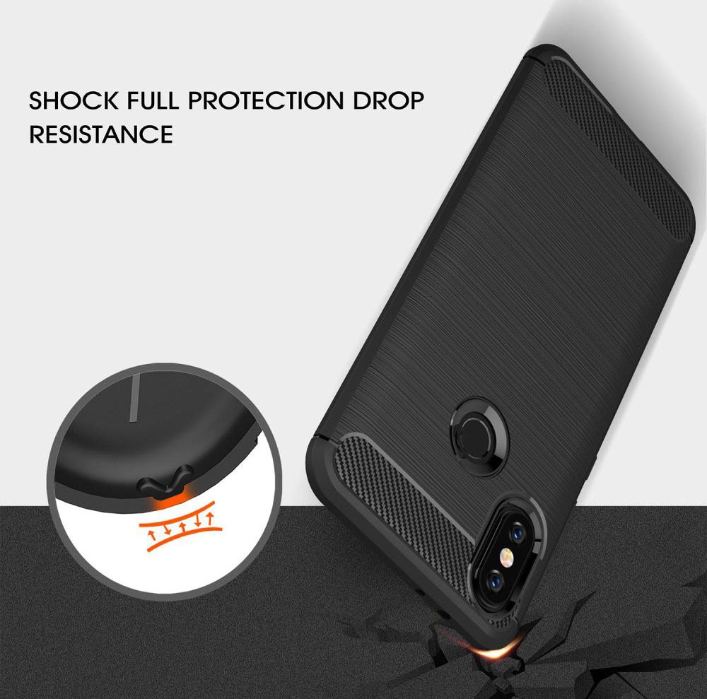 Xiaomi Mi A2 Geborsteld TPU Hoesje Blauw afbeelding 4