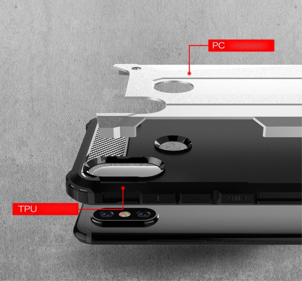 Xiaomi Mi A2 Hybride Hoesje Zwart afbeelding 5