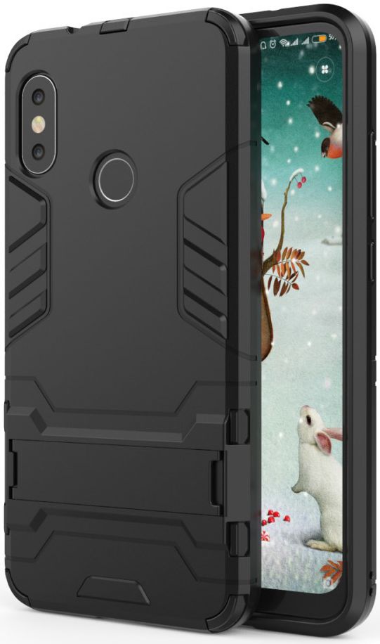 Xiaomi Mi A2 Lite Hybride Hoesje met Standaard Zwart afbeelding 1